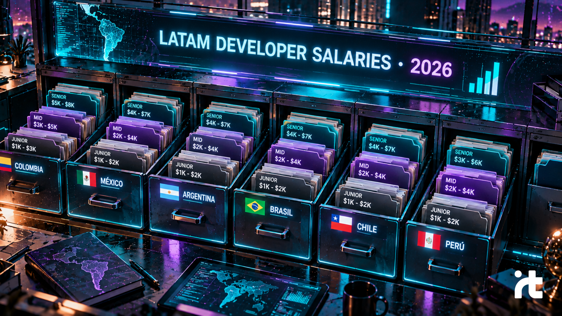 LATAM Developer Salaries 2026: What You Actually Pay by Country and Seniority